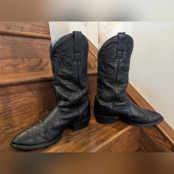 Ariat Heritage R Toe Western Leather  Cowboy Boots Mens 8.5 EE  Woman's 10.5 - Picture 10 of 15